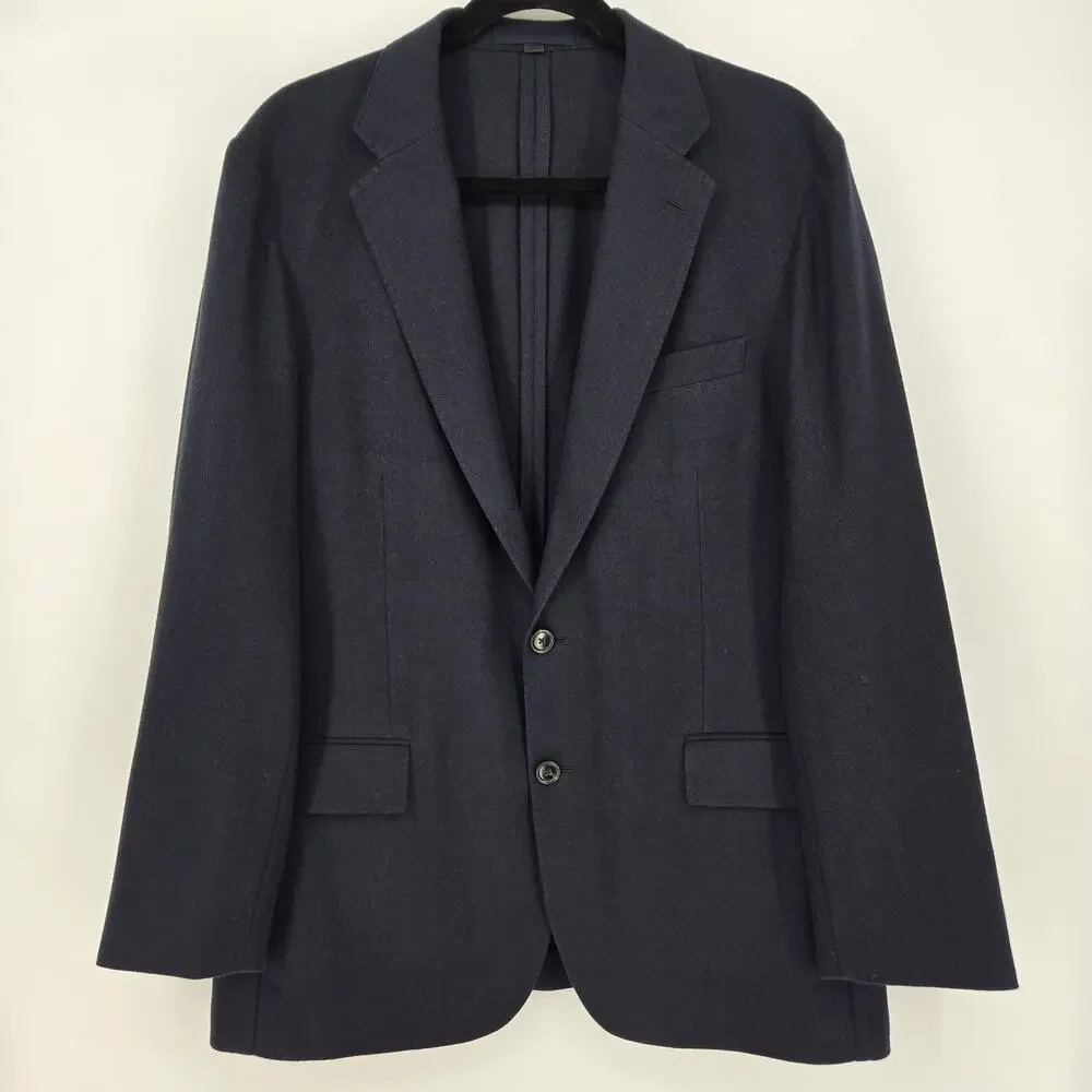 J. Crew Ludlow Slim-fit suit jacket in English cotton-wool BH230 Navy, Size 42R